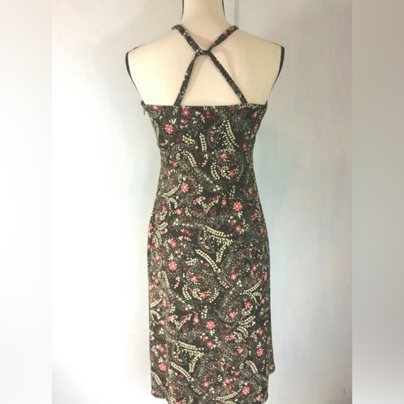 LOFT BY ANN TAYLOR HALTER DRESS FLORAL KEYHOLE IN SIZE 12 - Picture 8 of 10